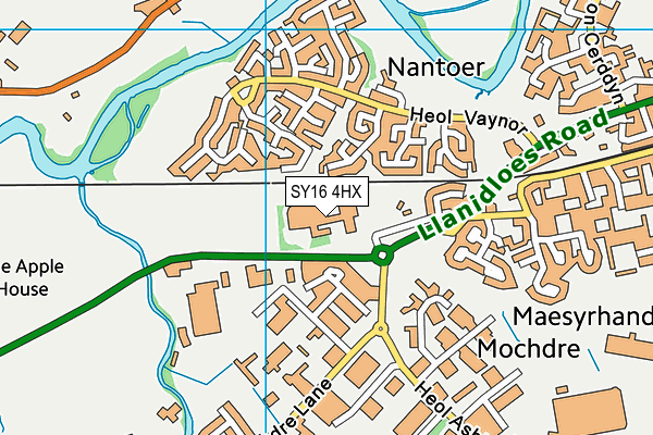 SY16 4HX map - OS VectorMap District (Ordnance Survey)