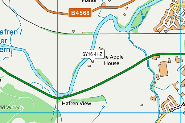 SY16 4HZ map - OS VectorMap District (Ordnance Survey)