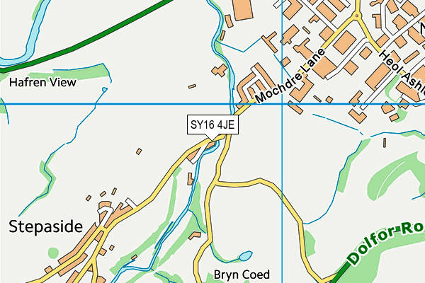 SY16 4JE map - OS VectorMap District (Ordnance Survey)