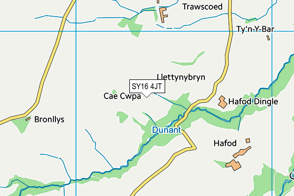 SY16 4JT map - OS VectorMap District (Ordnance Survey)