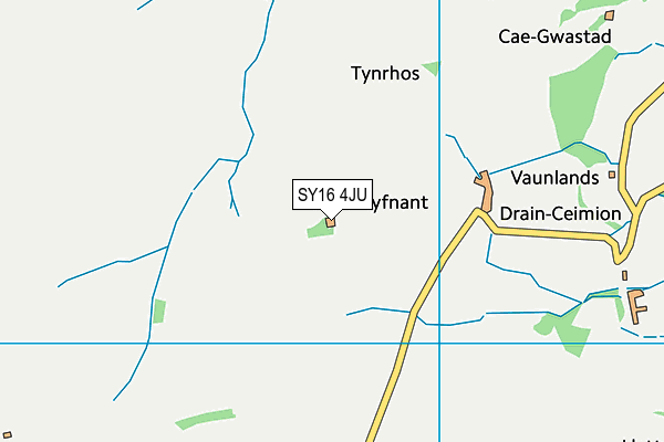 SY16 4JU map - OS VectorMap District (Ordnance Survey)