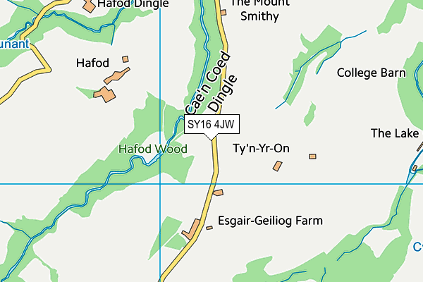 SY16 4JW map - OS VectorMap District (Ordnance Survey)