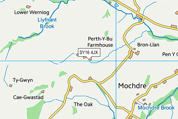 SY16 4JX map - OS VectorMap District (Ordnance Survey)