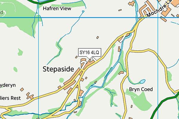 SY16 4LQ map - OS VectorMap District (Ordnance Survey)