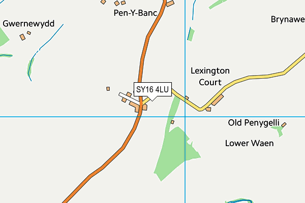 SY16 4LU map - OS VectorMap District (Ordnance Survey)