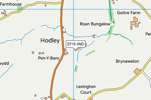 SY16 4ND map - OS VectorMap District (Ordnance Survey)