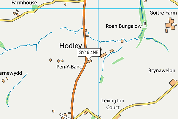 SY16 4NE map - OS VectorMap District (Ordnance Survey)