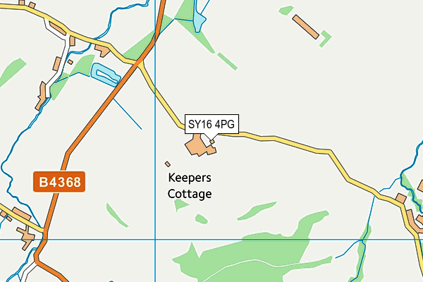 SY16 4PG map - OS VectorMap District (Ordnance Survey)