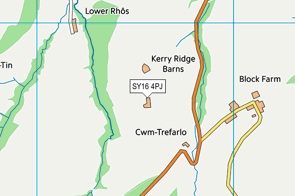 SY16 4PJ map - OS VectorMap District (Ordnance Survey)