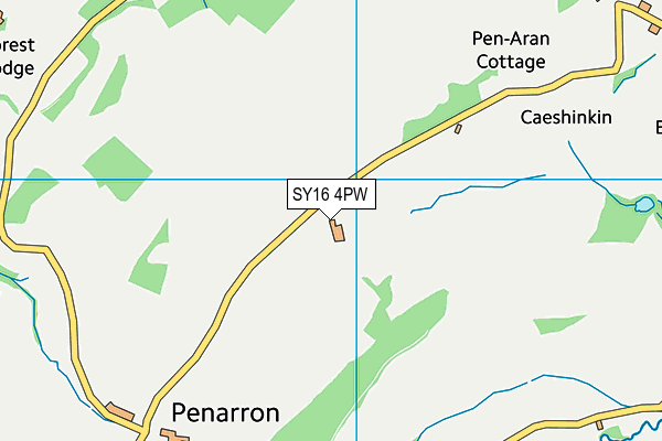 SY16 4PW map - OS VectorMap District (Ordnance Survey)