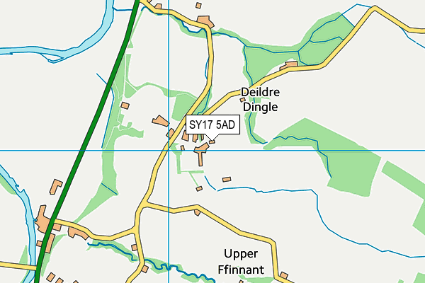 SY17 5AD map - OS VectorMap District (Ordnance Survey)