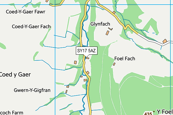 SY17 5AZ map - OS VectorMap District (Ordnance Survey)