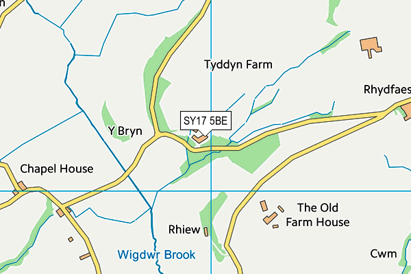 SY17 5BE map - OS VectorMap District (Ordnance Survey)