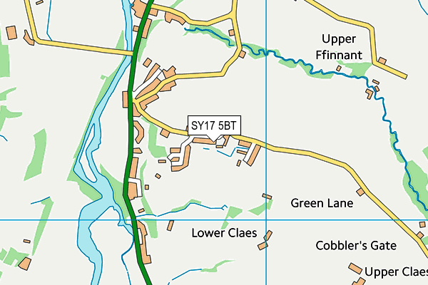 SY17 5BT map - OS VectorMap District (Ordnance Survey)