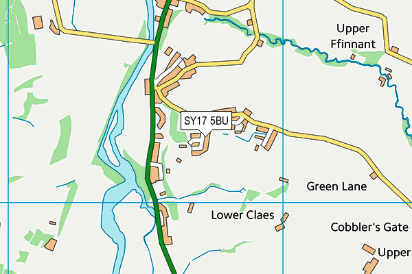 SY17 5BU map - OS VectorMap District (Ordnance Survey)