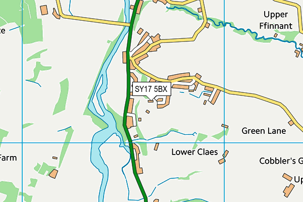 SY17 5BX map - OS VectorMap District (Ordnance Survey)