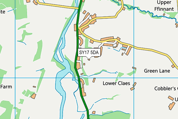 SY17 5DA map - OS VectorMap District (Ordnance Survey)