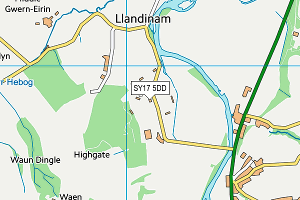 SY17 5DD map - OS VectorMap District (Ordnance Survey)