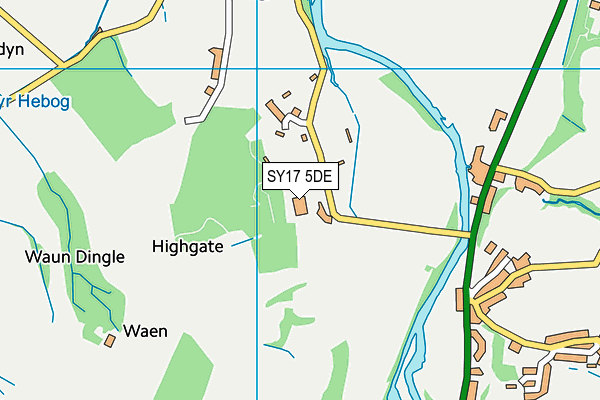 SY17 5DE map - OS VectorMap District (Ordnance Survey)