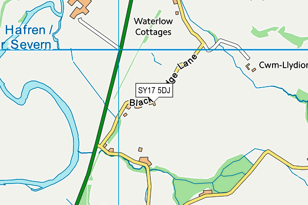 SY17 5DJ map - OS VectorMap District (Ordnance Survey)