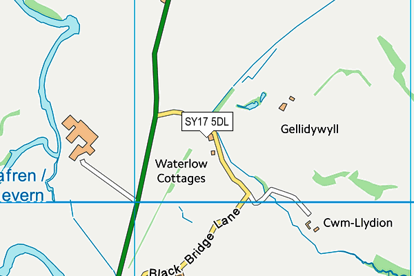 SY17 5DL map - OS VectorMap District (Ordnance Survey)