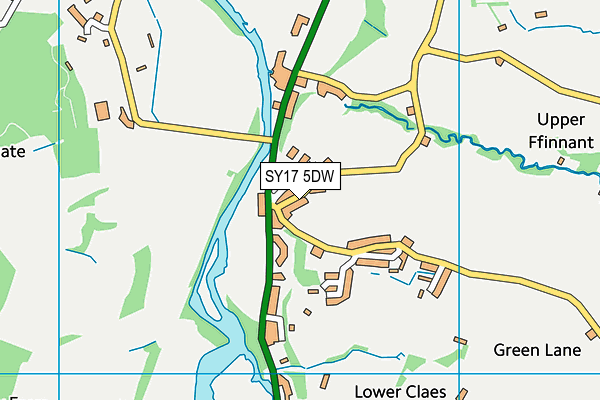 SY17 5DW map - OS VectorMap District (Ordnance Survey)