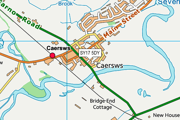 SY17 5DY map - OS VectorMap District (Ordnance Survey)