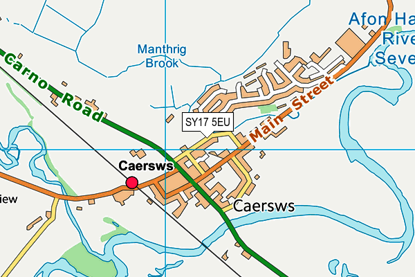 SY17 5EU map - OS VectorMap District (Ordnance Survey)