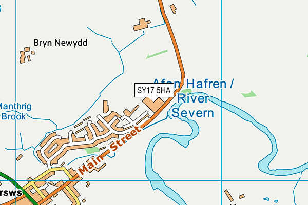 SY17 5HA map - OS VectorMap District (Ordnance Survey)