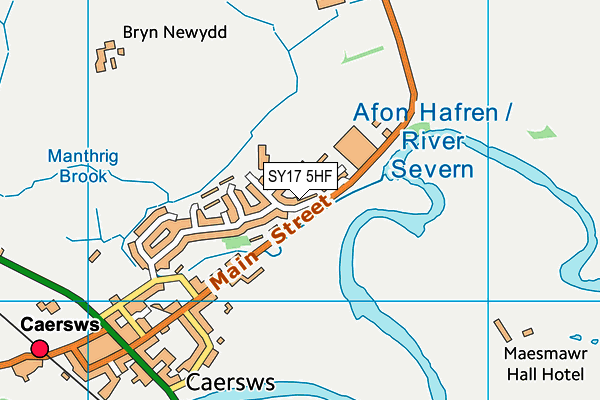 SY17 5HF map - OS VectorMap District (Ordnance Survey)