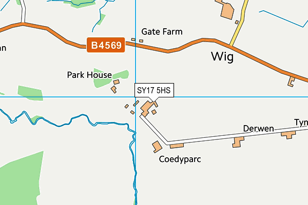 SY17 5HS map - OS VectorMap District (Ordnance Survey)