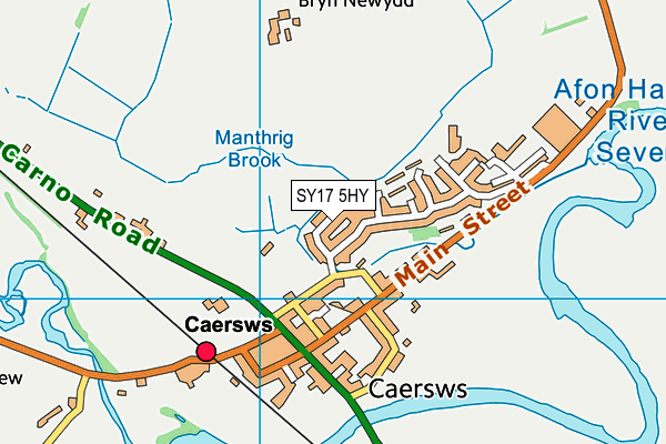 SY17 5HY map - OS VectorMap District (Ordnance Survey)