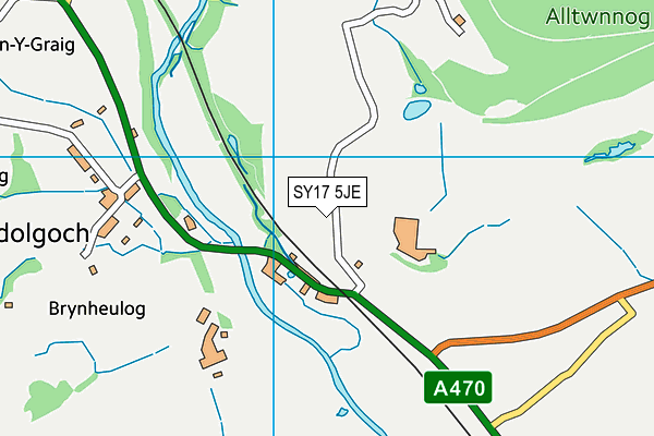 SY17 5JE map - OS VectorMap District (Ordnance Survey)