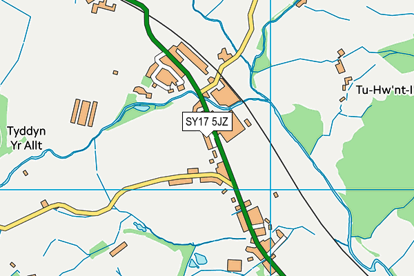SY17 5JZ map - OS VectorMap District (Ordnance Survey)