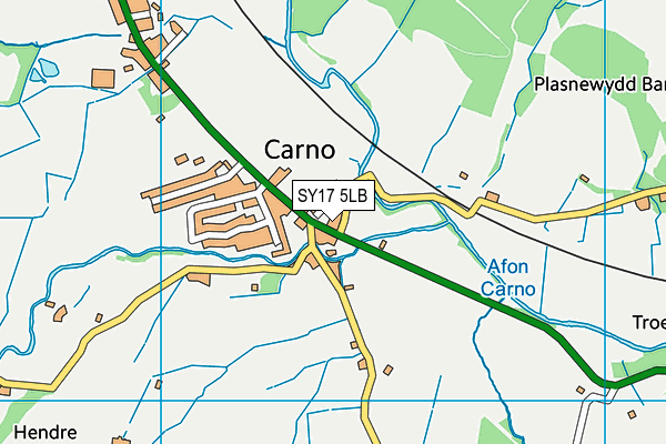 SY17 5LB map - OS VectorMap District (Ordnance Survey)