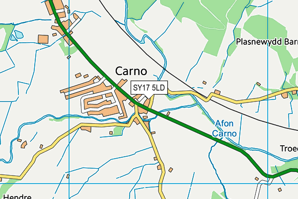 SY17 5LD map - OS VectorMap District (Ordnance Survey)