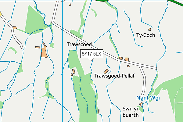 SY17 5LX map - OS VectorMap District (Ordnance Survey)