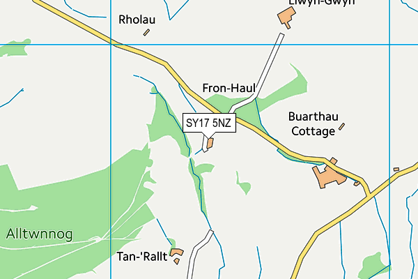 SY17 5NZ map - OS VectorMap District (Ordnance Survey)