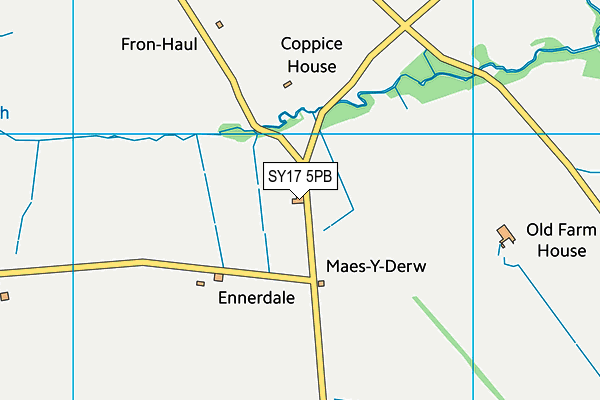 SY17 5PB map - OS VectorMap District (Ordnance Survey)