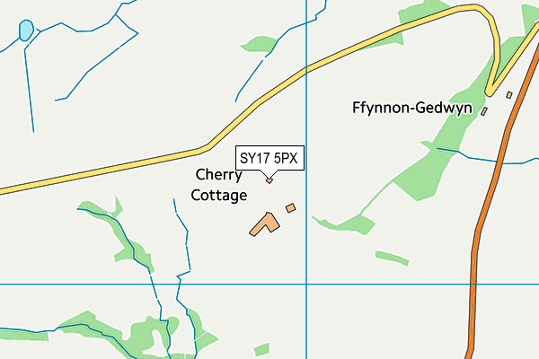 SY17 5PX map - OS VectorMap District (Ordnance Survey)