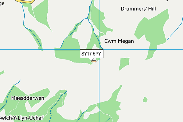 SY17 5PY map - OS VectorMap District (Ordnance Survey)