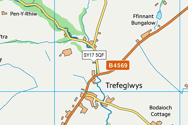 SY17 5QF map - OS VectorMap District (Ordnance Survey)