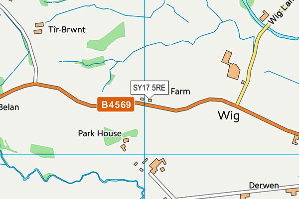 SY17 5RE map - OS VectorMap District (Ordnance Survey)