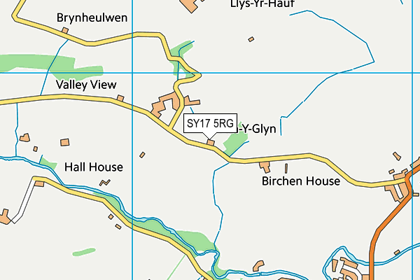 SY17 5RG map - OS VectorMap District (Ordnance Survey)