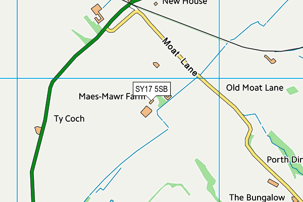 SY17 5SB map - OS VectorMap District (Ordnance Survey)