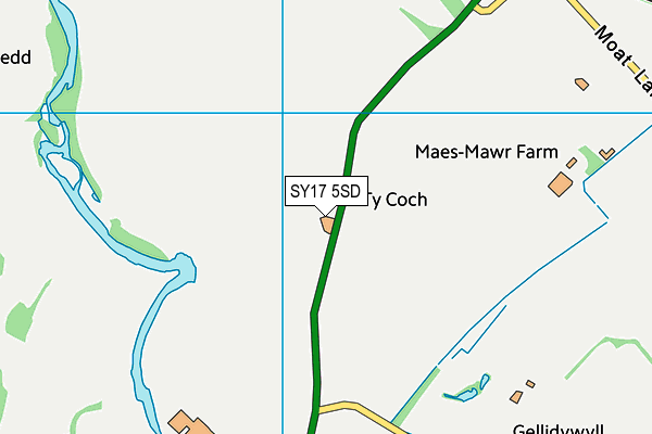 SY17 5SD map - OS VectorMap District (Ordnance Survey)