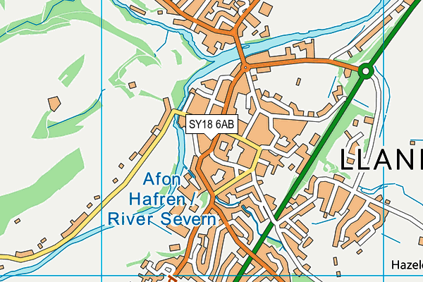 SY18 6AB map - OS VectorMap District (Ordnance Survey)