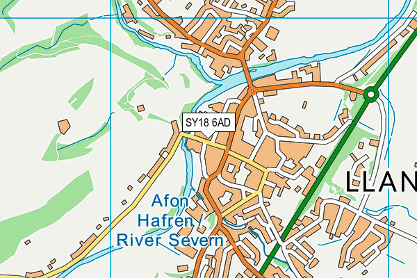SY18 6AD map - OS VectorMap District (Ordnance Survey)
