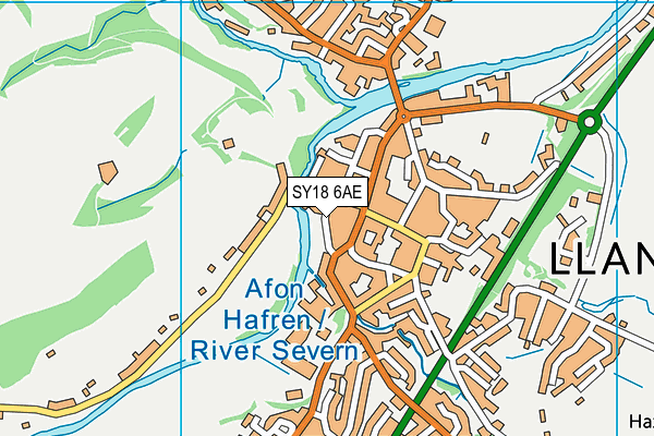 SY18 6AE map - OS VectorMap District (Ordnance Survey)