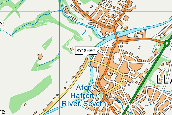 SY18 6AG map - OS VectorMap District (Ordnance Survey)